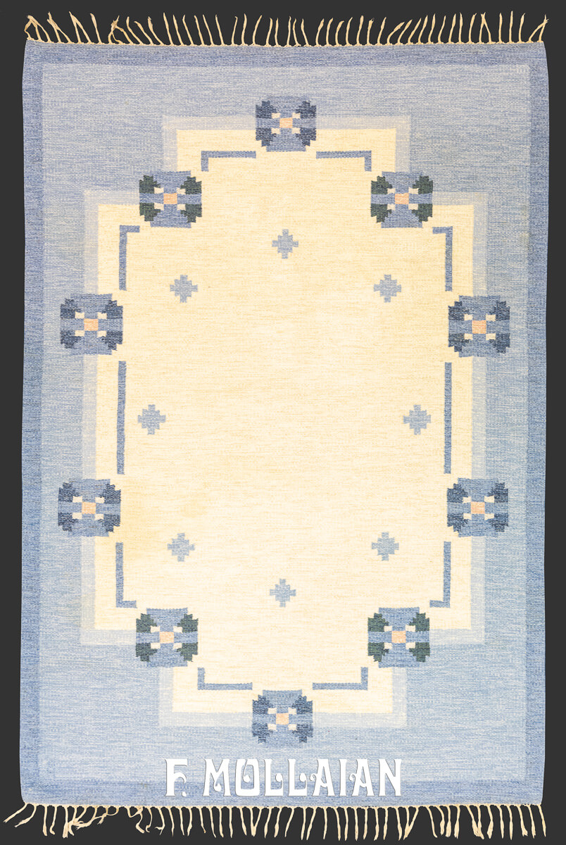 Scandinavian Rug Blue Color n°:771406